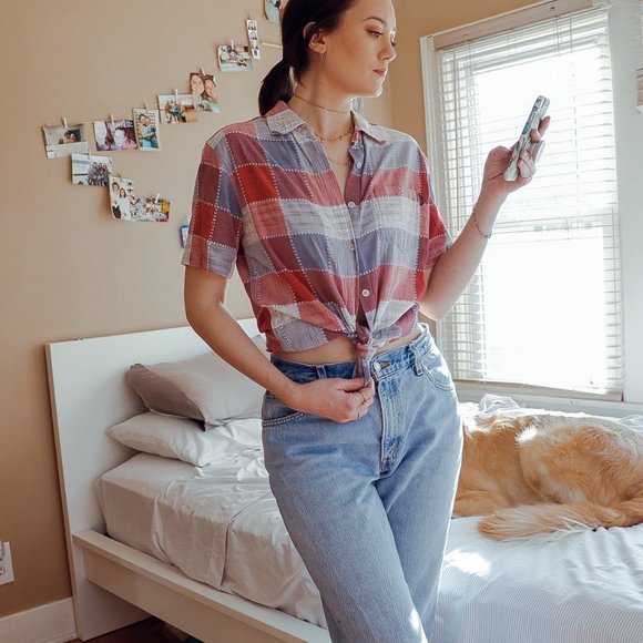 Blassport Tops - Blassport Red White Blue Flannel